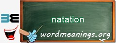 WordMeaning blackboard for natation